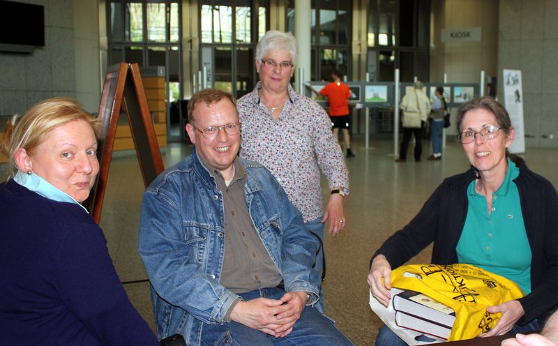Briefmarken-Messe Essen, Von links: Caroline Diery, Stefan Siebecker, Ilse Lenz, Gabriele Meiforth